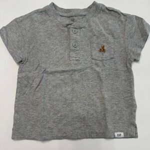 GAP Heather Gray Kids Tee with Bear Accent